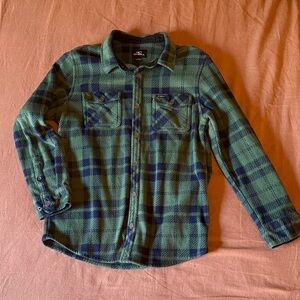 O'Neill Green and Blue Plaid Shacket